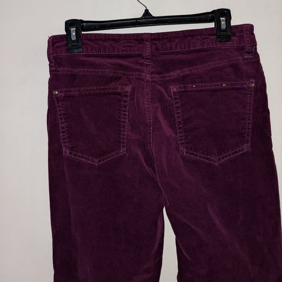 Pilcro & the Letterpress Wine Corduroy Pants Ankle Zip Size 29 - Picture 8 of 11